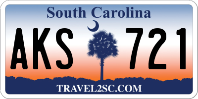 SC license plate AKS721