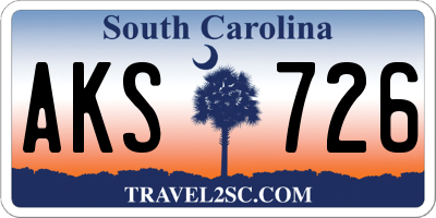 SC license plate AKS726