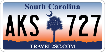 SC license plate AKS727