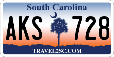 SC license plate AKS728