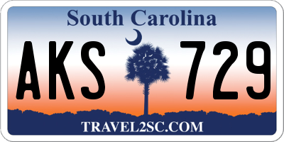 SC license plate AKS729