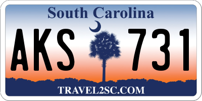 SC license plate AKS731