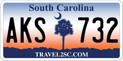 SC license plate AKS732