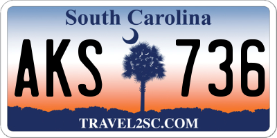 SC license plate AKS736