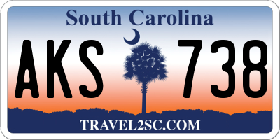 SC license plate AKS738