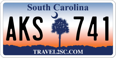 SC license plate AKS741
