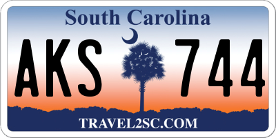 SC license plate AKS744