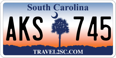SC license plate AKS745