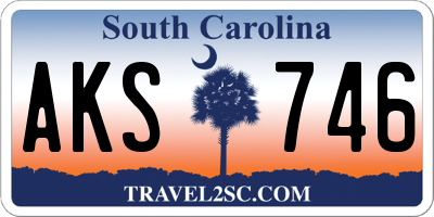 SC license plate AKS746