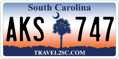 SC license plate AKS747