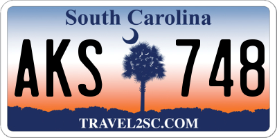 SC license plate AKS748