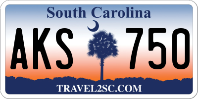 SC license plate AKS750