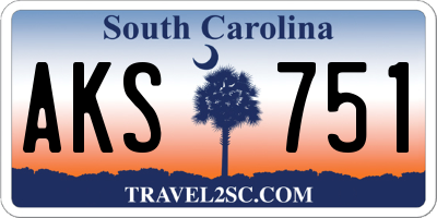 SC license plate AKS751