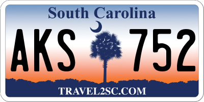SC license plate AKS752