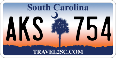 SC license plate AKS754