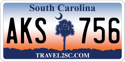 SC license plate AKS756