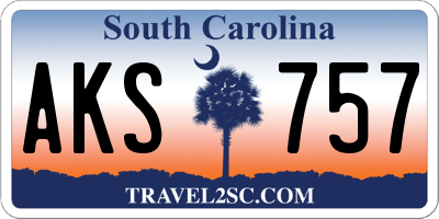 SC license plate AKS757