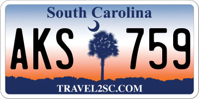 SC license plate AKS759