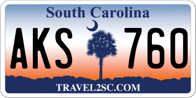 SC license plate AKS760