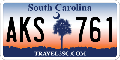 SC license plate AKS761