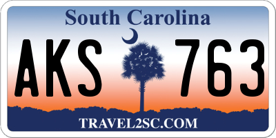 SC license plate AKS763