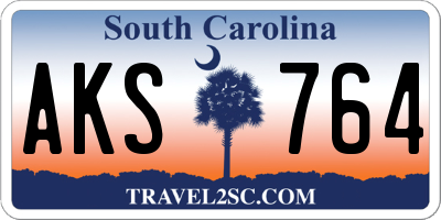 SC license plate AKS764