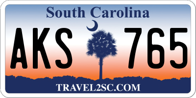 SC license plate AKS765