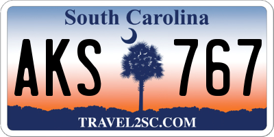 SC license plate AKS767