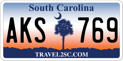 SC license plate AKS769