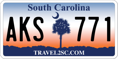 SC license plate AKS771