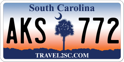 SC license plate AKS772