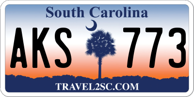 SC license plate AKS773