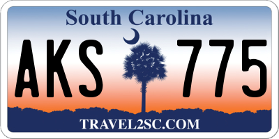 SC license plate AKS775