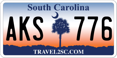 SC license plate AKS776