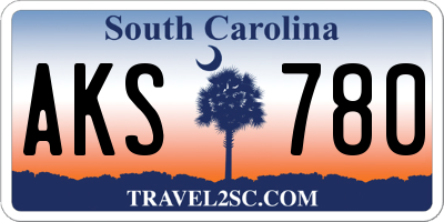 SC license plate AKS780