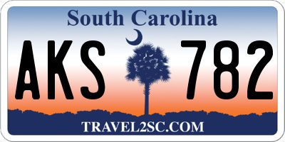 SC license plate AKS782