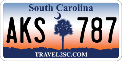 SC license plate AKS787