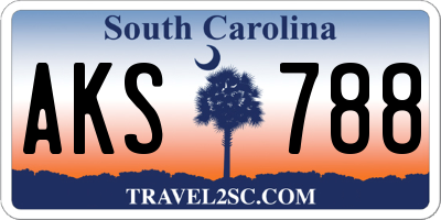 SC license plate AKS788