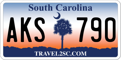 SC license plate AKS790