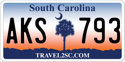 SC license plate AKS793