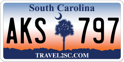 SC license plate AKS797