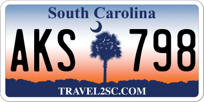 SC license plate AKS798