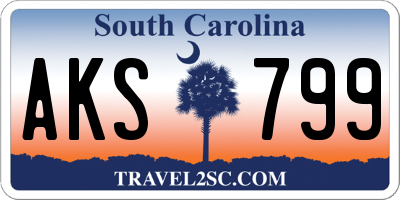 SC license plate AKS799