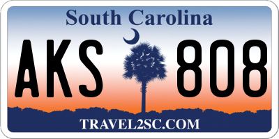 SC license plate AKS808