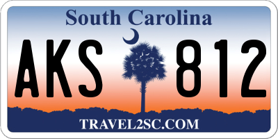 SC license plate AKS812