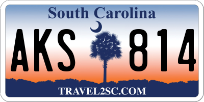 SC license plate AKS814