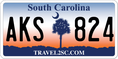 SC license plate AKS824