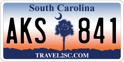 SC license plate AKS841