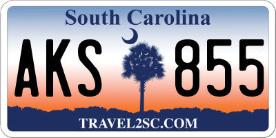SC license plate AKS855