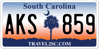 SC license plate AKS859